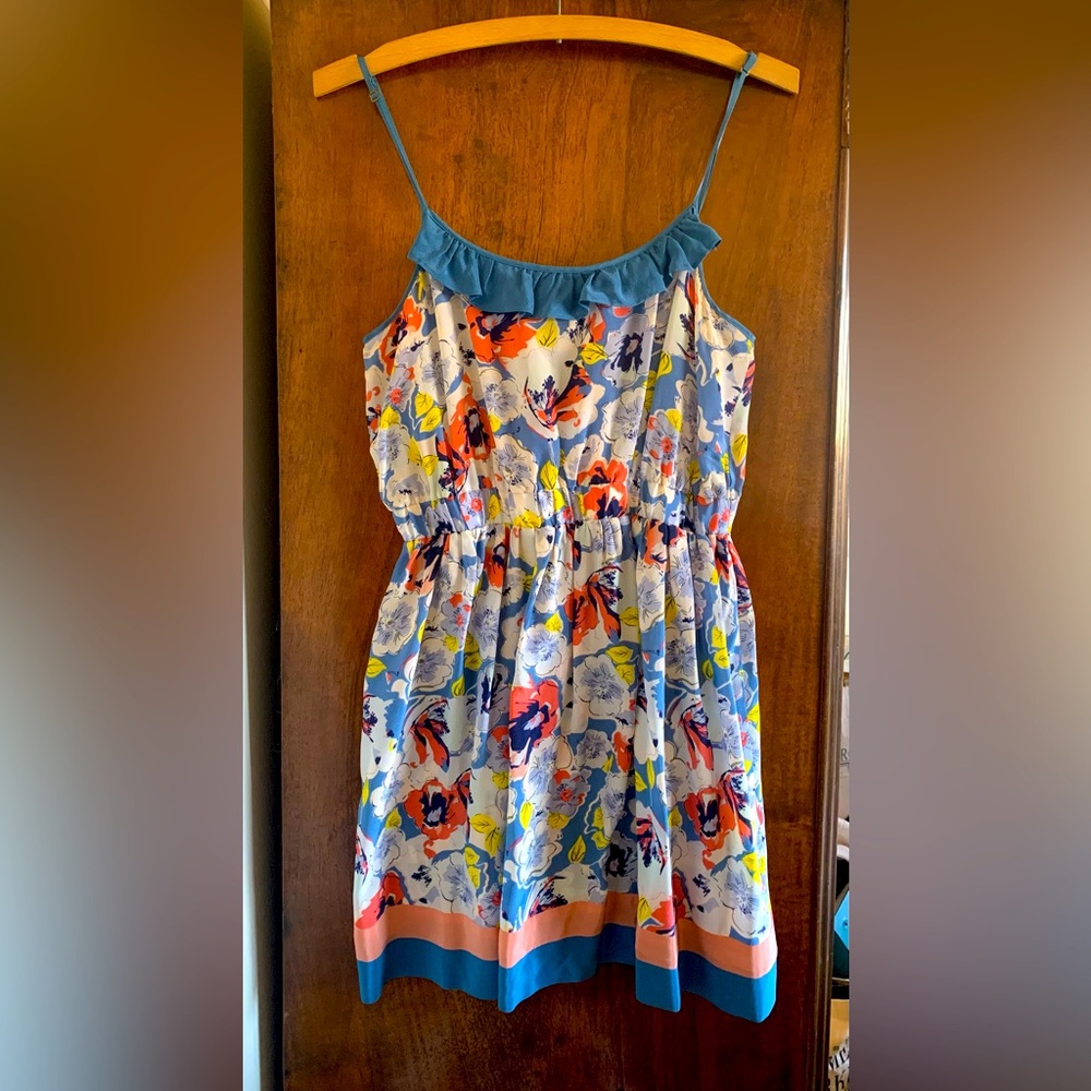 Vintage 100% silk floral sundress.